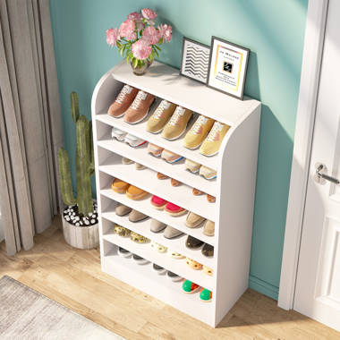 White shoe 2024 rack wood